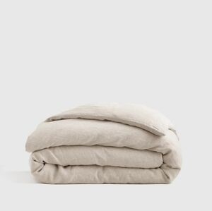 NWT! Quince European Linen Natural Chambray Duvet Cover! Full/ Queen! (394)